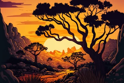 Golden Symphony: A Majestic Sunset at Montesinho Natural Park