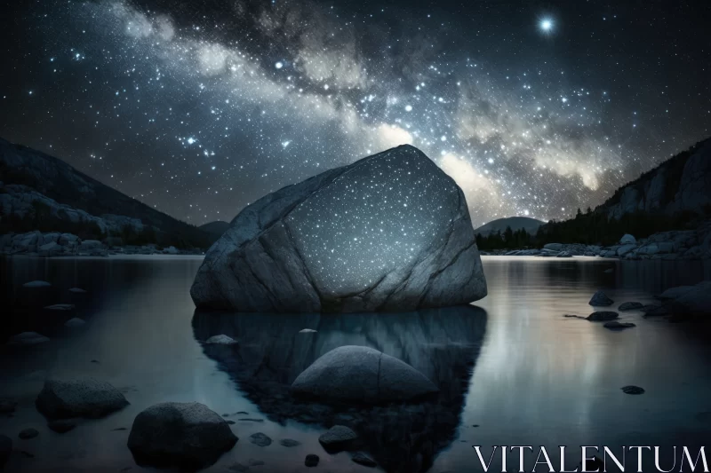 Indulge in Celestial Calm: Stargazing Serenity AI Image