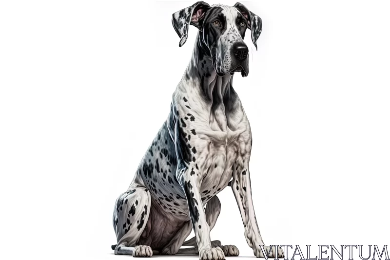 Majestic and Regal: The Great Dane's Graceful Pose AI Image