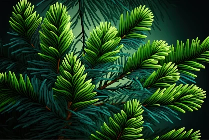 Creating a Serene and Natural Ambiance With a Spruce Tree Abstract Backdrop in Green