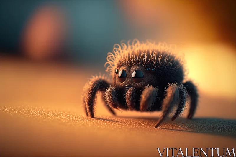 A Weaver of Nightmares: Up Close and Personal with a Hairy Tarantula AI Image