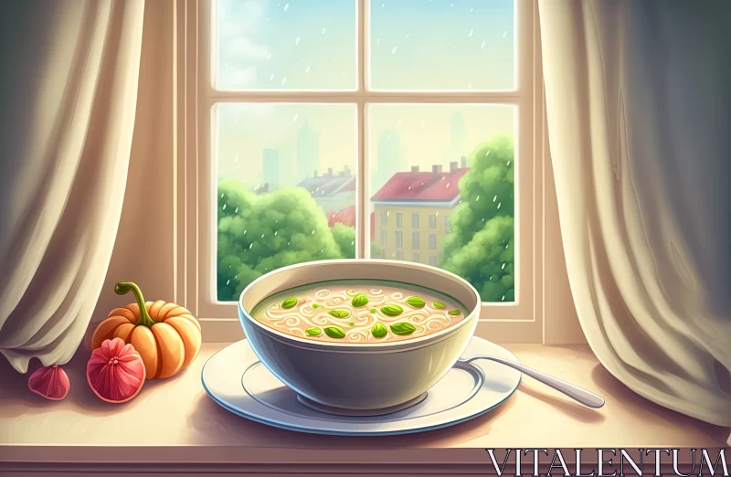 Savory Delights: Aromatic Soup AI Image
