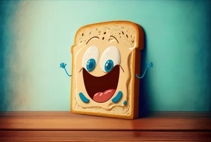 Amusing Toast Tales: A Whimsical Journey on Colorful Wooden Canvas