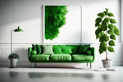 Creating a Relaxing Oasis in Your Home with a Free Space and a Green Couch