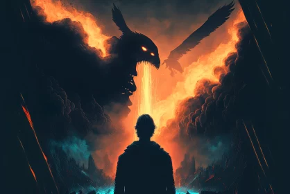 Threshold of Serenity: Starting a Thrilling Journey Through Purgatory's Veil AI Image