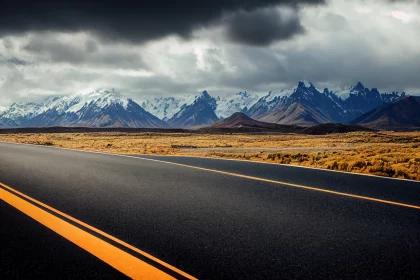 Aoraki/Mount Cook National Park: A Stunning View of the Asphalt Road