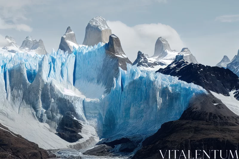 Majestic Glacier Grey in Torres Del Paine AI Image