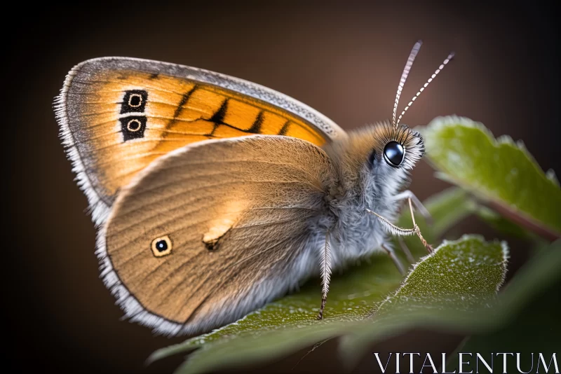 The Delicate Beauty of the Little Heath Butterfly: A Reminder of the Fragile Balance of Nature AI Image
