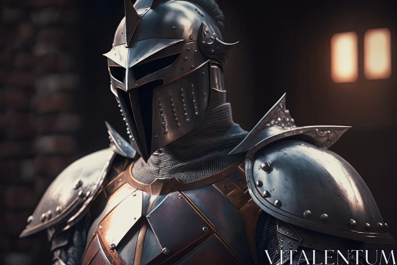Unveiling the Legendary Knight: A Journey through Iron Middle-Age Armor AI Image