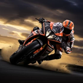 32k UHD Action-Packed Motorcycle Desert Image with Vibrant Colors