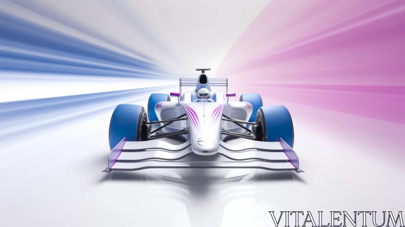 Surreal 3D Image of an Anthropomorphized Formula 1 Car in Vibrant Colors  - AI Generated Images AI Image