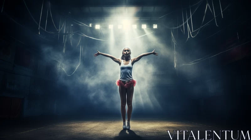 AI ART Graceful Dance in Ballet Studio: A Display of Human Resilience