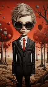 Surreal Portrayals: A Gothic and Futuristic Artwork Collection AI Image