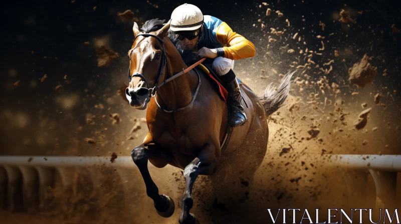 Exciting Horse Race Image in Stunning 32k UHD AI Image