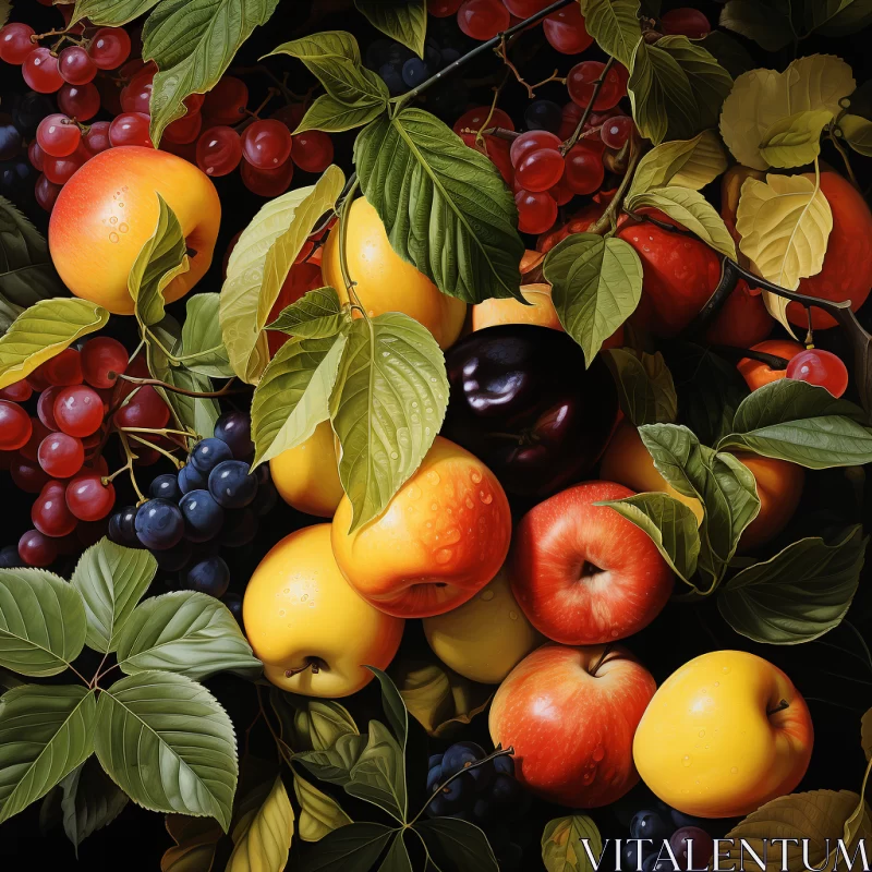 Fruit Composition - A Celebration of Nature in American Tonalism AI Image