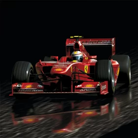 3D Ferrari F1 Race Track Reflection & Intense Contrast  - AI  Images AI Image