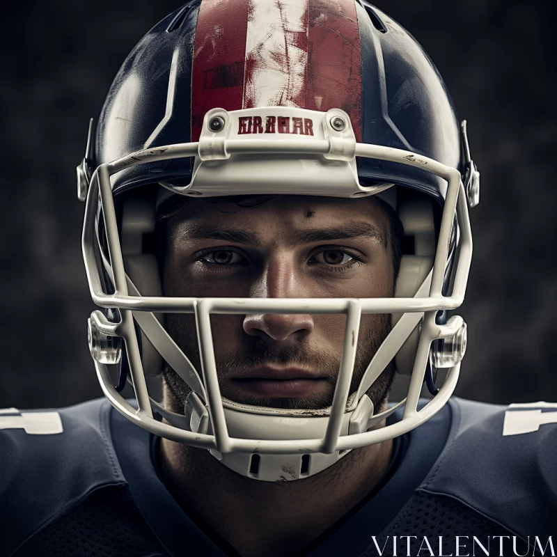 Modernist Portrait of 2013 New York Giants Player in Team Uniform AI Image