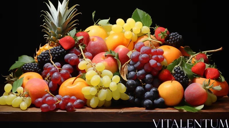 Still Life Fruit Arrangement - A Celebration of Color and Light AI Image