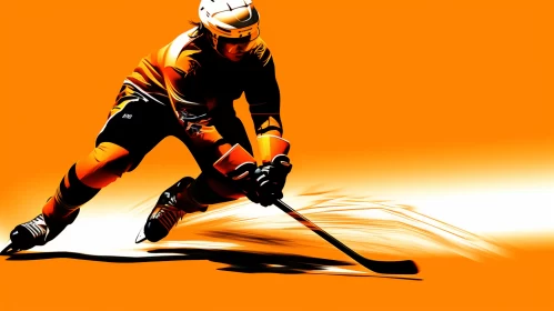 Dynamic Hockey Match in Vivid Colors: Feel the Action AI Image