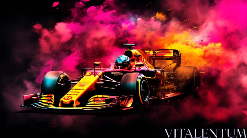 Vivid Wimmelbilder Style F1 Car Racing Image with Rembrandtesque Art Influence  - AI Generated Image AI Image