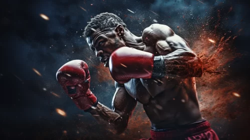Dramatically Lit Boxing Match in Photorealistic Artgerm Style AI Image