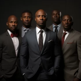 Captivating and Elegant Black Men in Impeccably Tailored Suits: A Timeless Portraiture Masterpiece