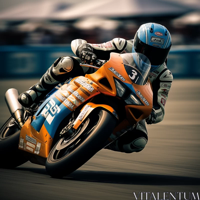 Hyperrealistic Digital Art of Motorcycle Stunt AI Image