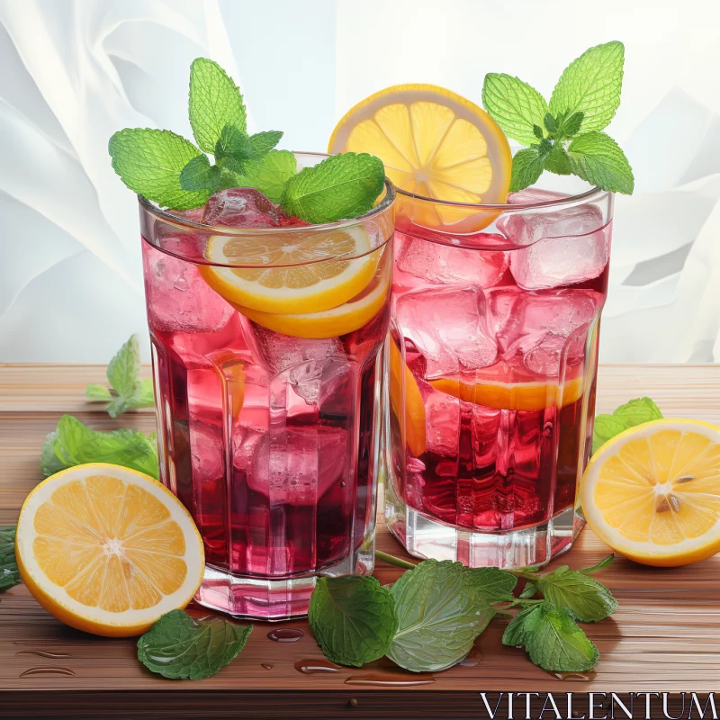 Digitally Enhanced Classic Cocktails - Daz3D Render AI Image