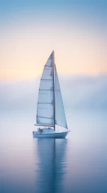 8K Dreamy Sunrise Sailboat Scene with Impressionist Feel AI Image