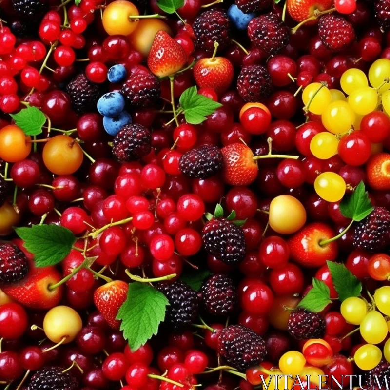 Colorful Berries: A Symphony of Hues Captured in Nature AI Image
