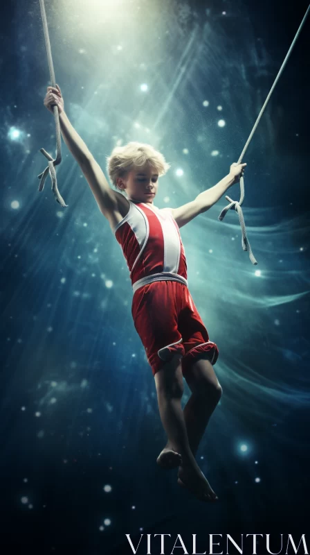 Cosmic Balletic Boy: A Vintage Inspired, Sparklecore Digital Masterpiece AI Image