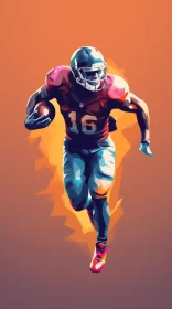 Action-Packed NFL Player Artwork in Rich Colors