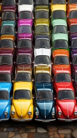 Colorful Array of Cars: A Joyful Critique of Consumer Culture - AI Art images AI Image