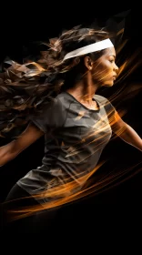 Afrofuturistic Sports Art: Empowering Women in Athletics AI Image
