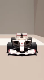 Dynamic 2D Illustration of Formula 1 Car in Motion with Realistic Shadows  - AI Generated Images AI Image
