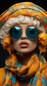 Timeless Beauty in Flowerpunk Style - Photorealistic Portrait