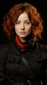 Detailed Softbox Lighting Portrait of a Red-haired Woman