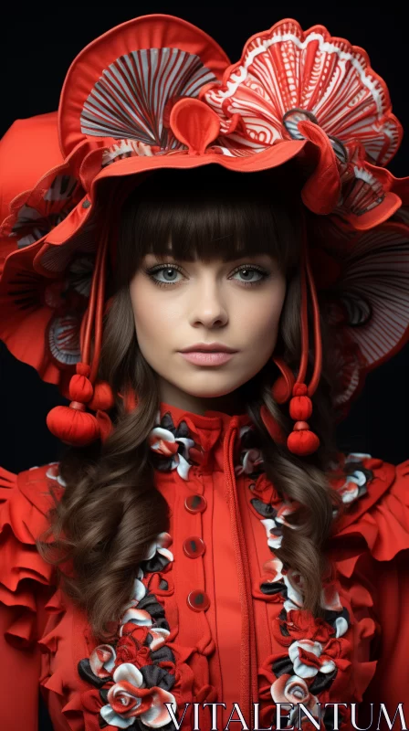 Rococo and Steampunk Inspired Fashion Image AI Image