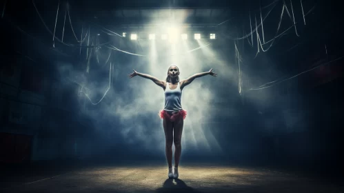 Graceful Dance in Ballet Studio: A Display of Human Resilience AI Image