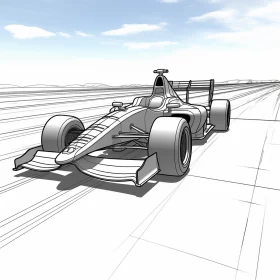 3D Indy Car Artwork with Toucan Design and Manga Style Influence  - AI Generated Images AI Image