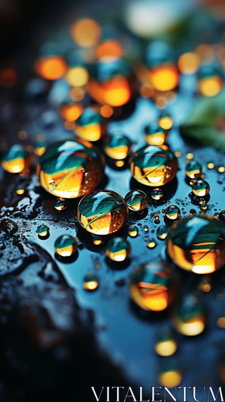Eco-Friendly Craftsmanship in Water Droplets Photography AI Image