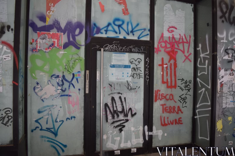 Graffiti-Covered Door in New York City - Urban Life Free Stock Photo