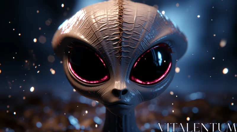 Alien Figure in Volumetric Light - Cinema4D Rendering AI Image