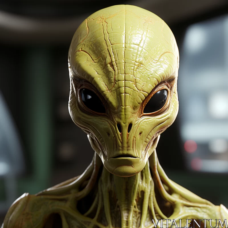 Humanlike Alien in Unreal Engine: A Study of Massurrealism AI Image