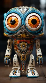 Colorful, Intricately Detailed Toy Robot AI Image