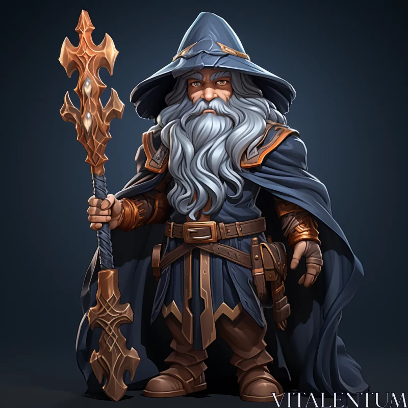AI ART Detailed Wizard Illustration in Zbrush Style