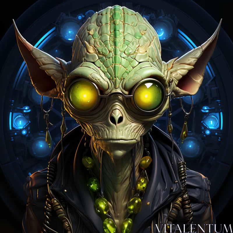 Alien in Space - Detailed Goblin Academia Art AI Image
