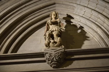 15th Century Gothic Cathedral Statue Depicting a Deity