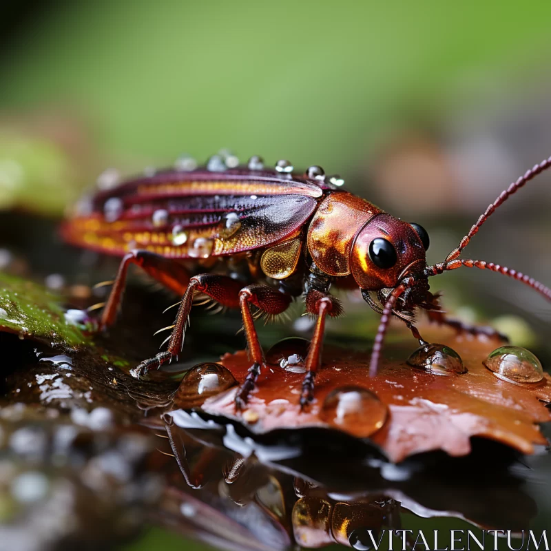 Intricate Insect Photography: A Study in Detail and Color AI Image