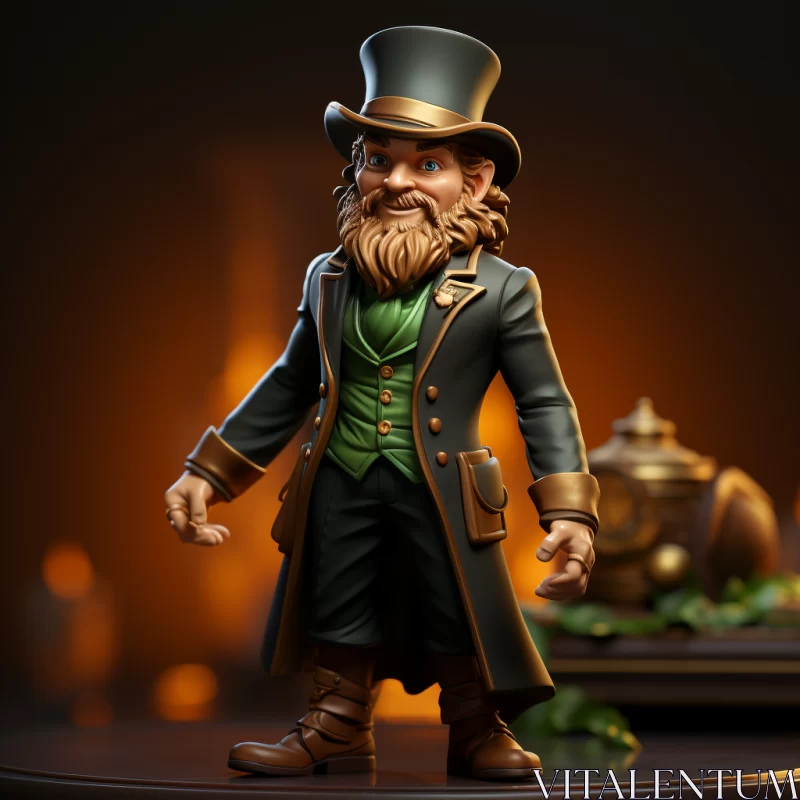 AI ART Fantasy Character Figurine in a Lively Tavern Scene